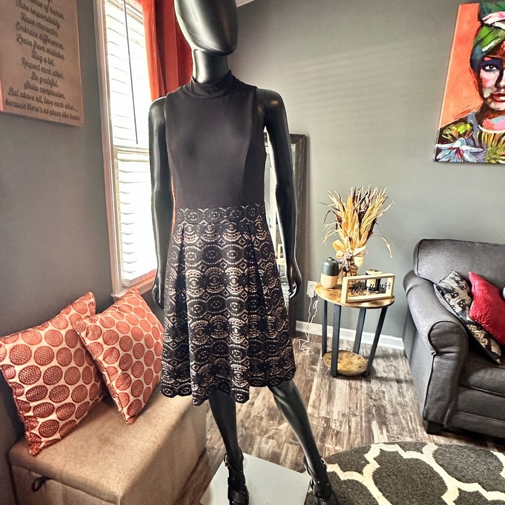 Vince Camuto Black Dress with lace bodice

Bundle with MK heels for $68